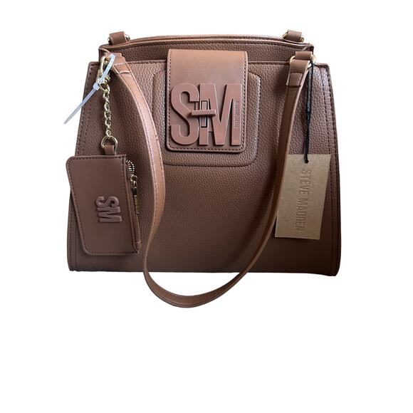 Steve Madden - Brown Blinda - Pebbled Faux Leather - Shoulder Bag *NEW* Purse